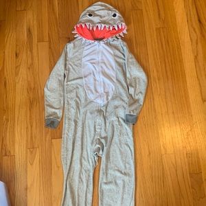 Cat and jack boys size 8 shark one piece pajamas kids cute comfy for winter